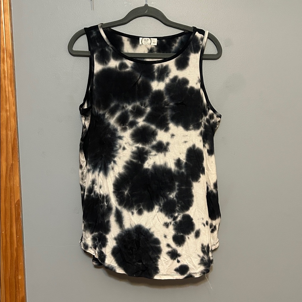 Maurices Monochrome Tie-Dye Tank Top